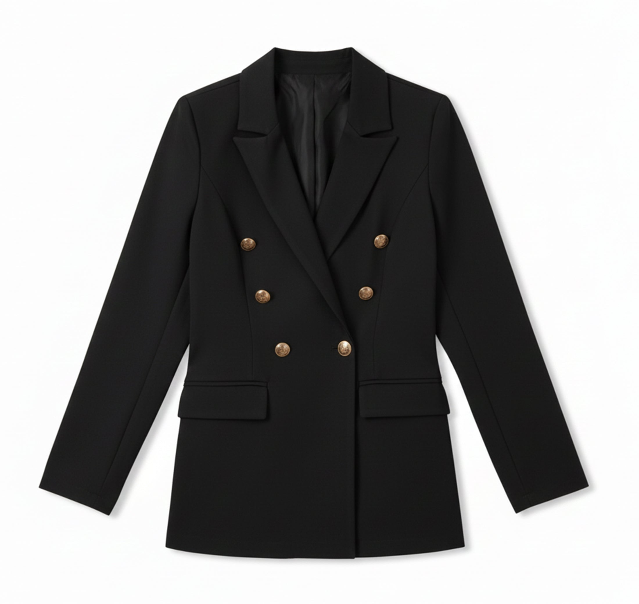 Women's Satin Blazer – Long Sleeve Double-Breasted Cardigan Style