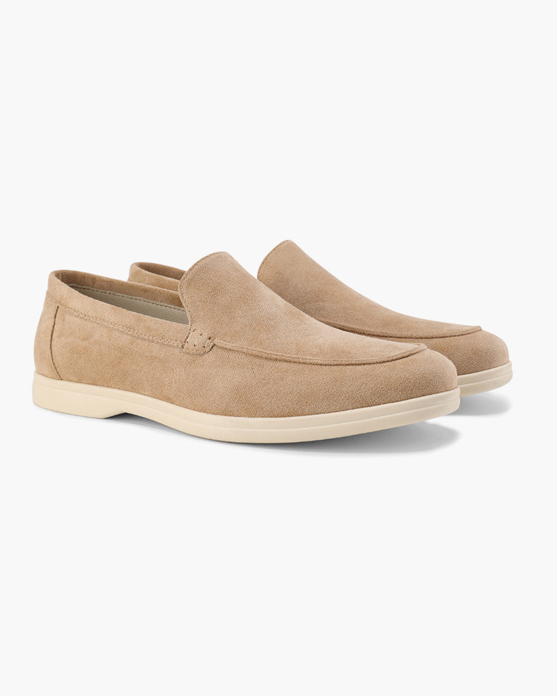 Men's Suede Loafers – Slip-On Business Shoes with Cushioned Insole