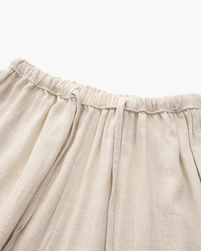 Men's Linen Trousers – Wide Leg Relaxed Fit