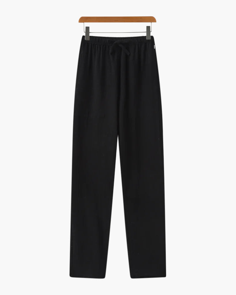 Men's Linen Trousers – Wide Leg Relaxed Fit
