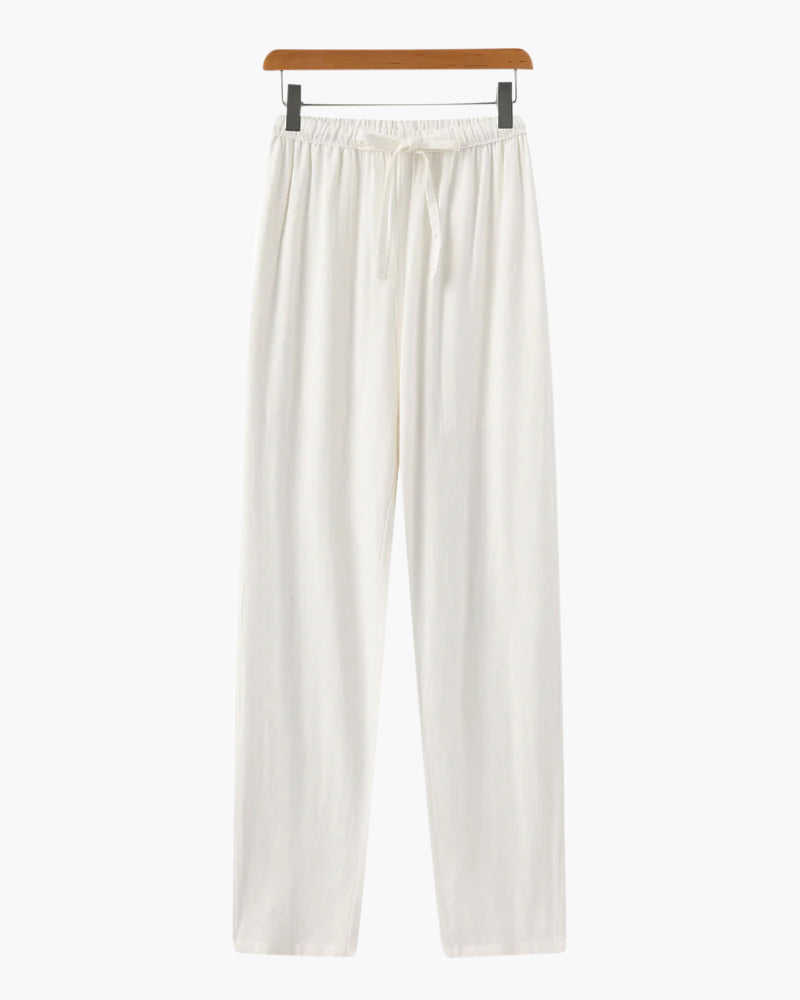 Men's Linen Trousers – Wide Leg Relaxed Fit
