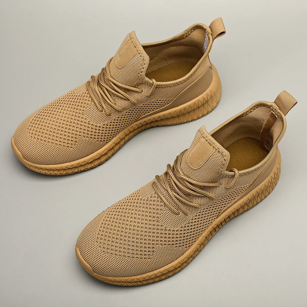 Men's Orthopedic Trainers – Lightweight Knit Mesh Lace-Up with Cushioned Sole