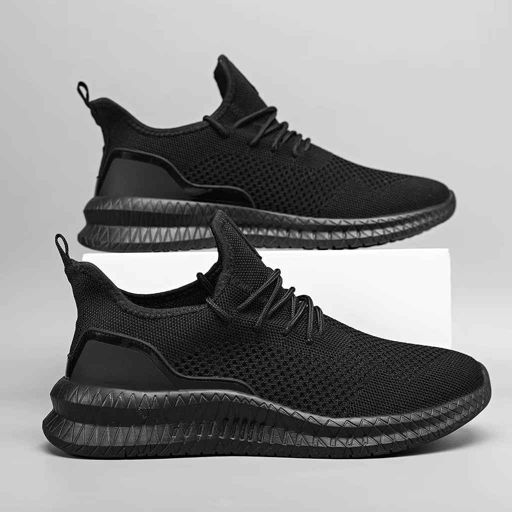 Men's Orthopedic Trainers – Lightweight Knit Mesh Lace-Up with Cushioned Sole