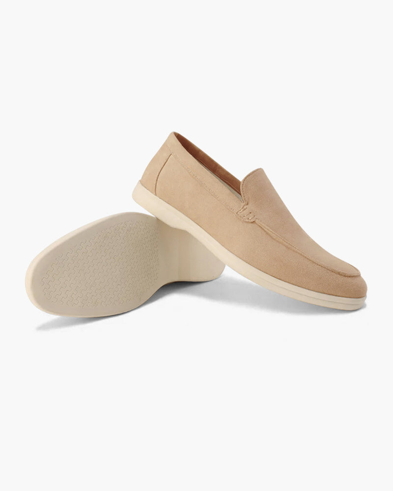 Men's Suede Loafers – Slip-On Business Shoes with Cushioned Insole
