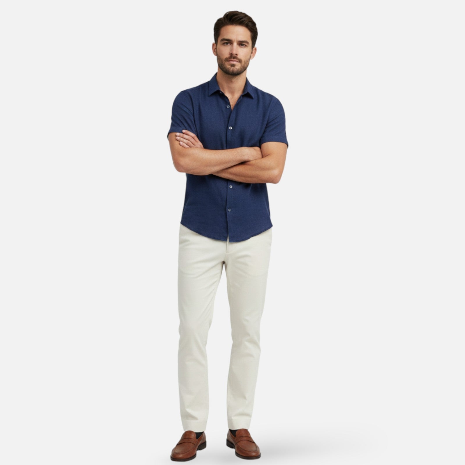 Men's Linen Shirt – Lightweight Button-Up with Chest Pocket