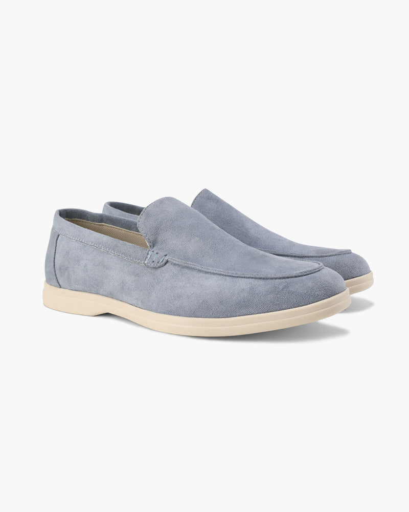 Men's Suede Loafers – Slip-On Business Shoes with Cushioned Insole