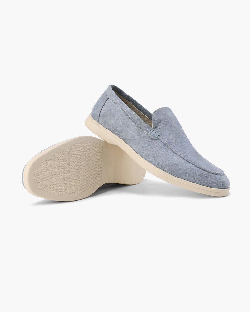 Men's Suede Loafers – Slip-On Business Shoes with Cushioned Insole