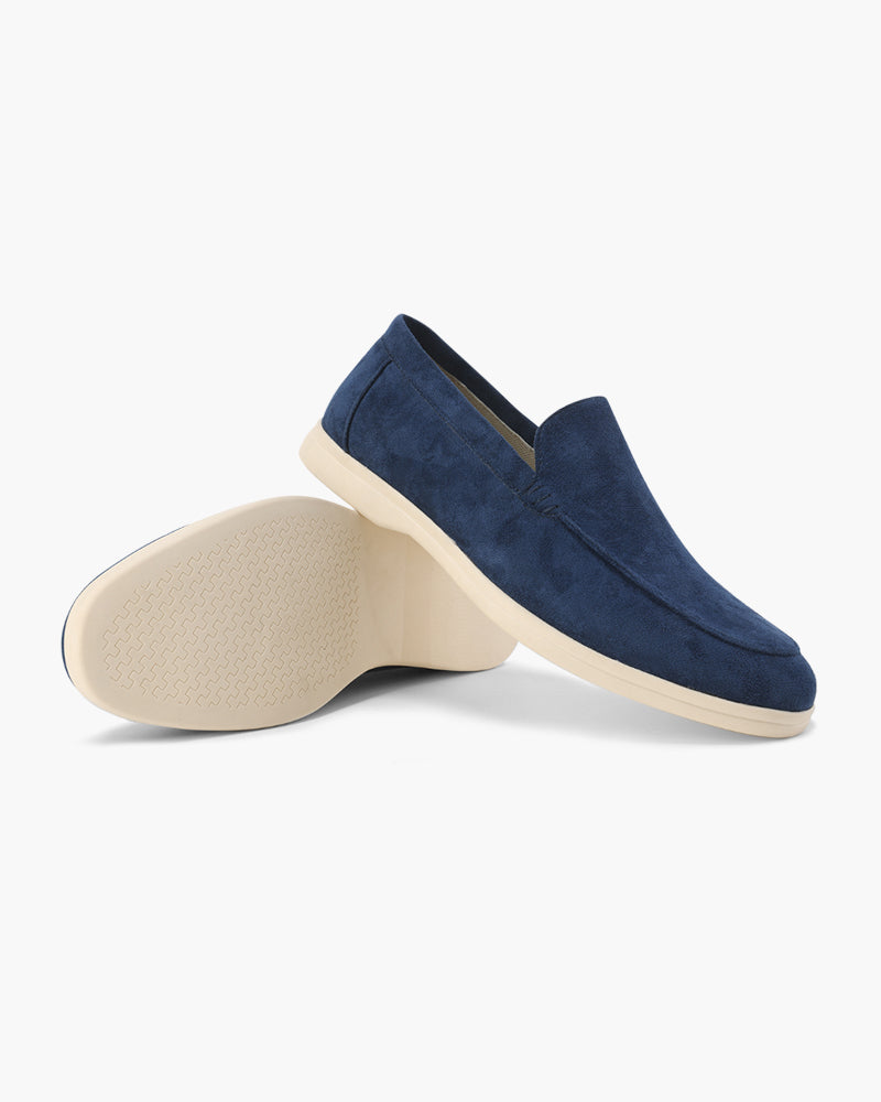 Men's Suede Loafers – Slip-On Business Shoes with Cushioned Insole