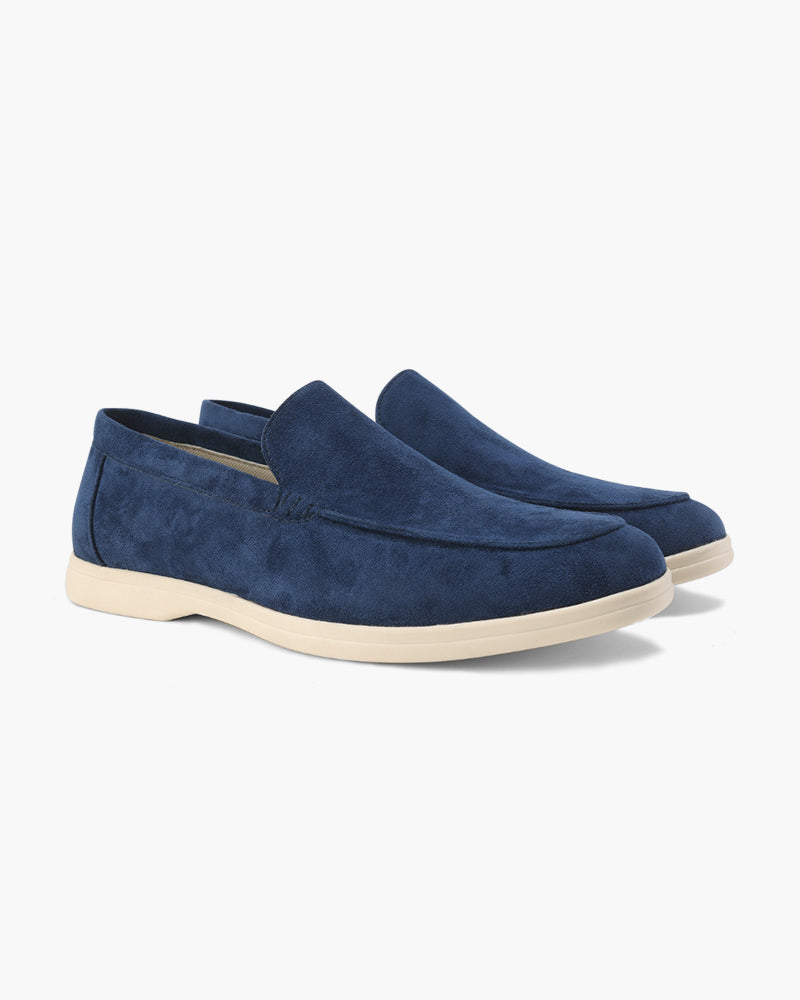 Men's Suede Loafers – Slip-On Business Shoes with Cushioned Insole