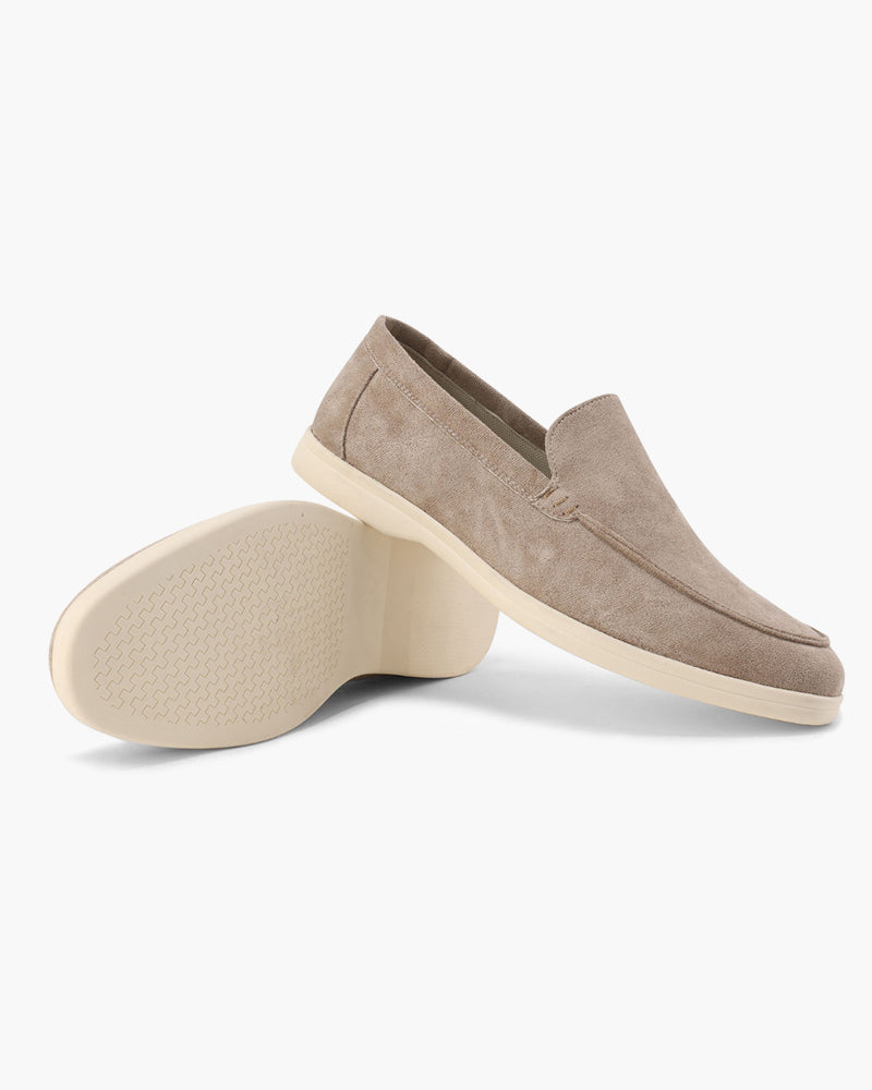 Men's Suede Loafers – Slip-On Business Shoes with Cushioned Insole