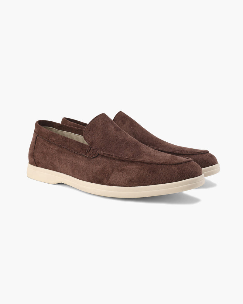 Men's Suede Loafers – Slip-On Business Shoes with Cushioned Insole