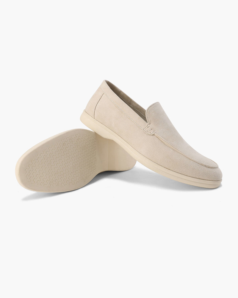 Men's Suede Loafers – Slip-On Business Shoes with Cushioned Insole