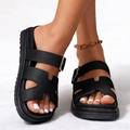 Women's Orthopedic Flat Sandal – Platform Arch Support Wide Fit