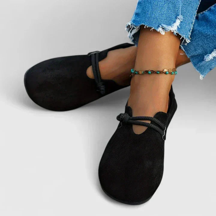 Women's Wide Toe Box Loafer – Cushioned Flat Shoe
