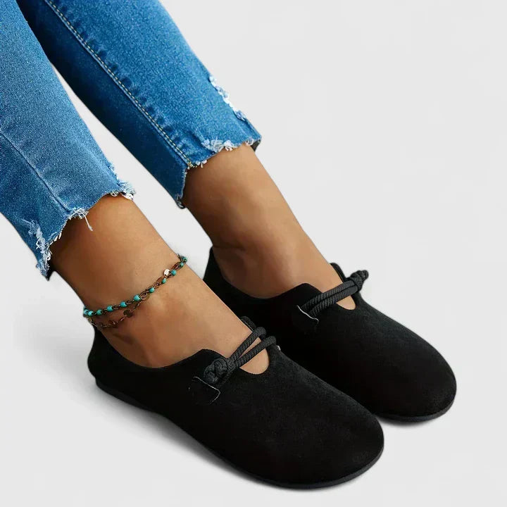 Women's Wide Toe Box Loafer – Cushioned Flat Shoe