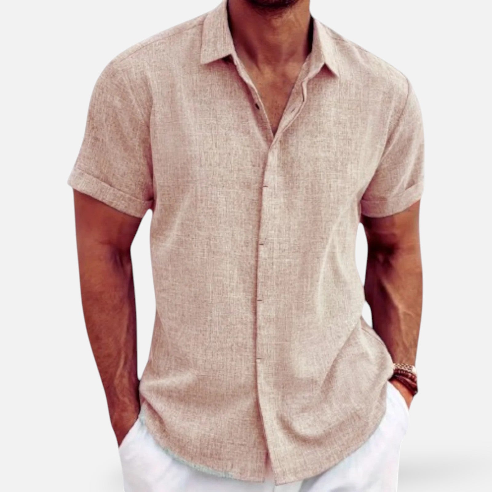 Men's Linen Shirt – Lightweight Button-Up with Chest Pocket