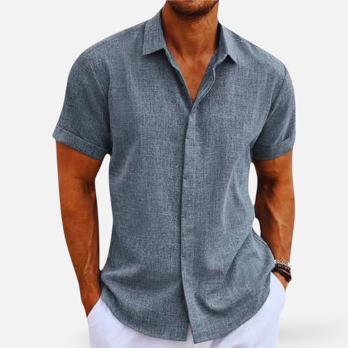 Men's Linen Shirt – Lightweight Button-Up with Chest Pocket