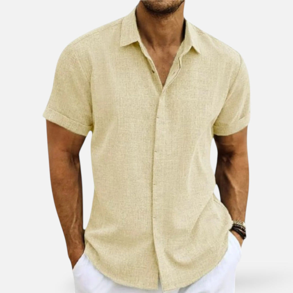 Men's Linen Shirt – Lightweight Button-Up with Chest Pocket